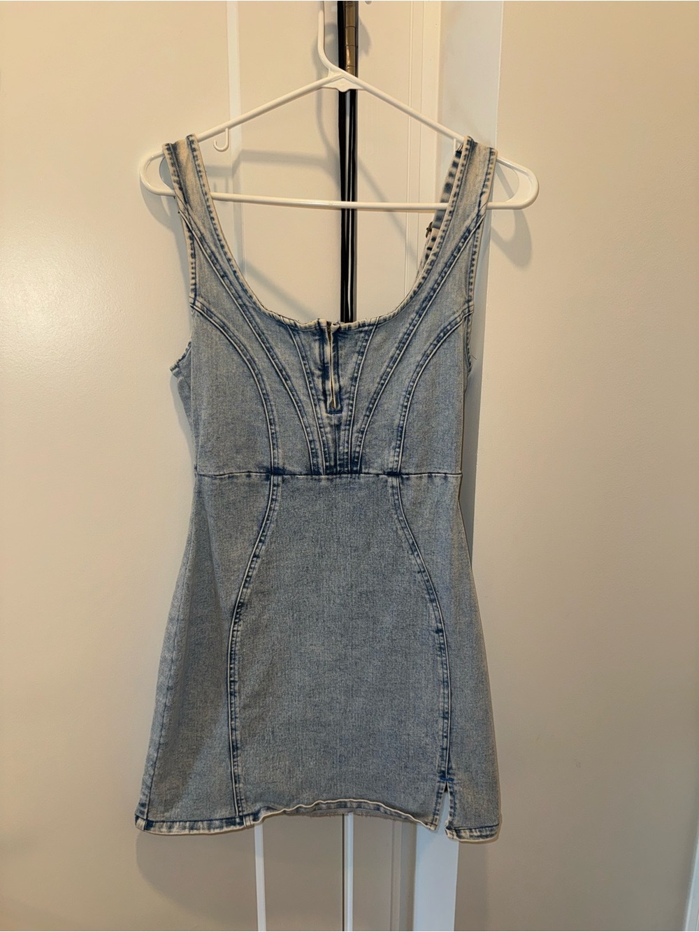 Light Wash Denim Mini Dress